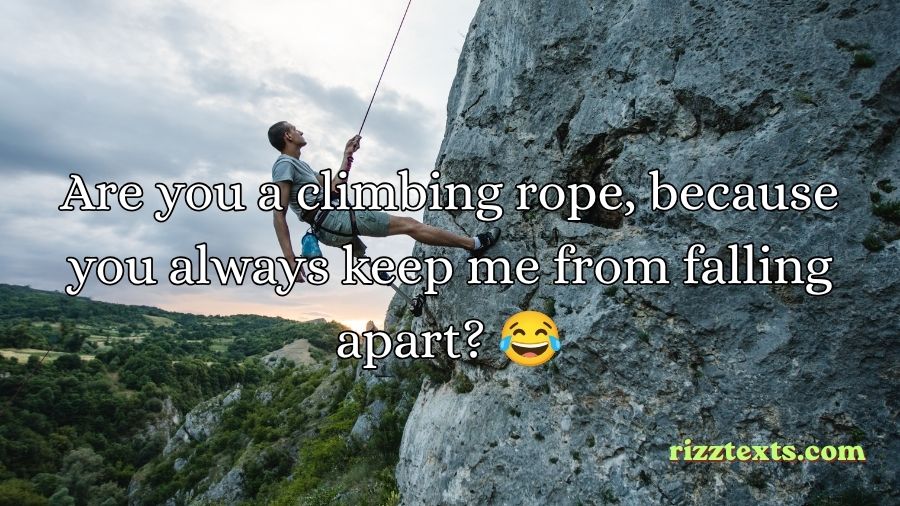 Rock Climbing Rizz Lines