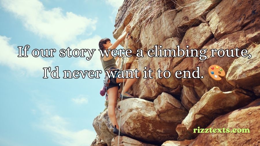 Rock Climbing Rizz Lines