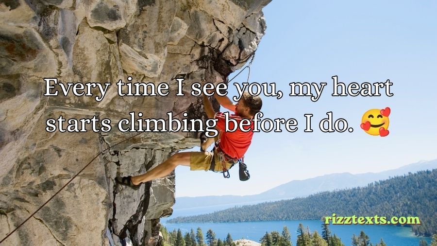 Rock Climbing Rizz Lines