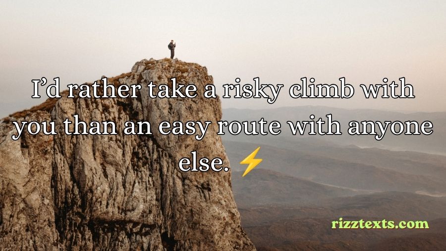 Rock Climbing Rizz Lines