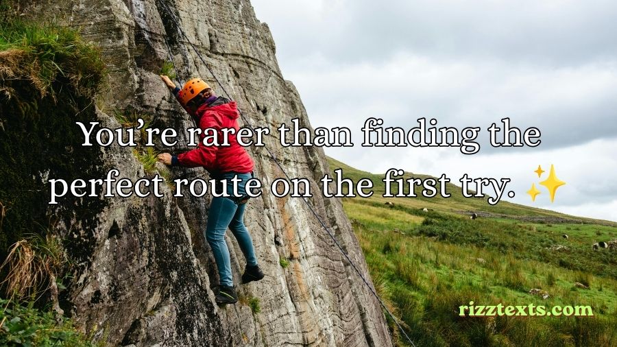 Rock Climbing Rizz Lines